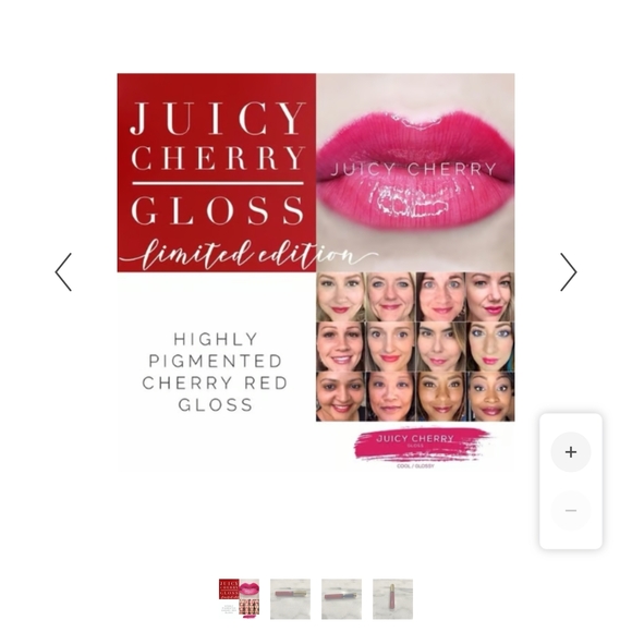 LipSense Juicy Cherry Lip Gloss - Bold and Rich Red Tint - Picture 5 of 12